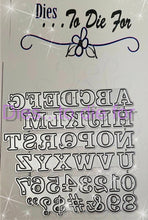 Load image into Gallery viewer, Dies ... to die for LLC metal cutting die - Hannah Varsity Font small minis