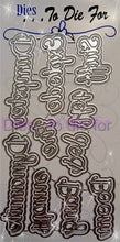 Load image into Gallery viewer, Dies ... to die for LLC metal cutting die - Seasons Fireworks words