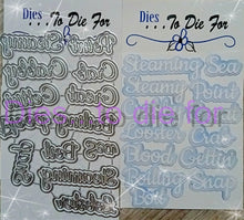 Load image into Gallery viewer, Dies ... to die for LLC metal cutting die - Seasons words - Seafood / Ocean
