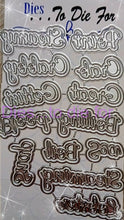 Load image into Gallery viewer, Dies ... to die for LLC metal cutting die - Seasons words - Seafood / Ocean