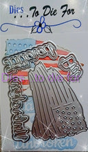 Load image into Gallery viewer, Dies ... to die for LLC metal cutting die - Tattered but Unbroken Torn flag