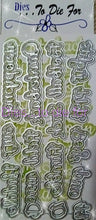Load image into Gallery viewer, Dies ... to die for LLC metal cutting die - Seasons words Football