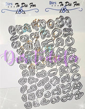 Load image into Gallery viewer, Dies ... to die for LLC metal cutting die - Alexa&#39;s seasons alphabet set letters / numbers with shadow