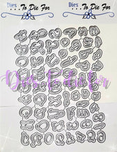 Load image into Gallery viewer, Dies ... to die for LLC metal cutting die - Alexa&#39;s seasons alphabet set letters / numbers with shadow