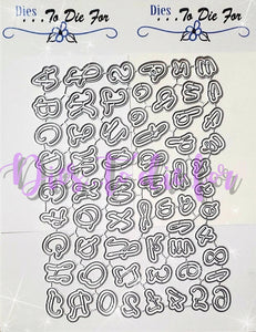 Dies ... to die for LLC metal cutting die - Alexa's seasons alphabet set letters / numbers with shadow