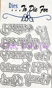 Dies ... to die for LLC metal cutting die - seasons honey Bee words