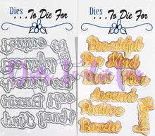 Load image into Gallery viewer, Dies ... to die for LLC metal cutting die - seasons honey Bee words