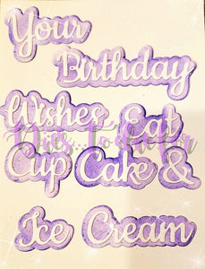 Dies ... to die for metal cutting die -Seasons words Birthday set
