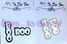Load image into Gallery viewer, Dies ... to die for LLC metal cutting die - Boo 2 way words with shadow