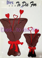 Load image into Gallery viewer, Dies ... to die for LLC metal cutting die - Bouquet holder with hearts - Flowers