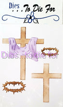 Load image into Gallery viewer, Dies ... to die for LLC metal cutting die - Cross and crown of thorns
