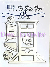 Load image into Gallery viewer, Dies ... to die for LLC metal cutting die - Guillotine and skulls