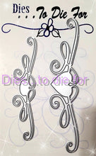 Load image into Gallery viewer, Dies ... to die for LLC metal cutting die - Heart and oval swirl card edge