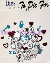 Load image into Gallery viewer, Dies ... to die for LLC metal cutting die - PJ's Pajamas addons Love / Valentines Day
