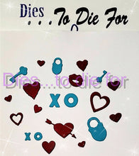 Load image into Gallery viewer, Dies ... to die for LLC metal cutting die - PJ's Pajamas addons Love / Valentines Day