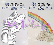 Load image into Gallery viewer, Dies ... to die for LLC metal cutting die - Rainbow and clouds