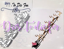 Load image into Gallery viewer, Dies... to die for LLC  metal cutting die - slimline Santa&#39;s Sleigh and reindeer