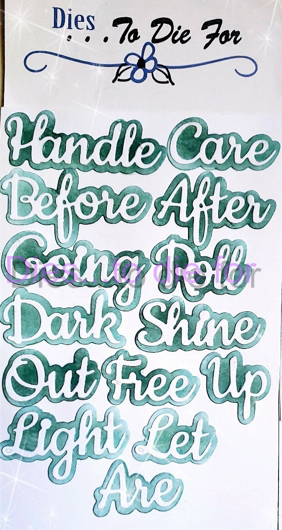 Dies ... to die for LLC metal cutting die - Seasons add ons 10 words with shadow