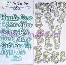 Load image into Gallery viewer, Dies ... to die for LLC metal cutting die - Seasons add ons 10 words with shadow
