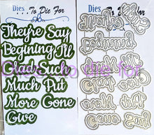 Load image into Gallery viewer, Dies ... to die for LLC metal cutting die -  Seasons add on 9 words