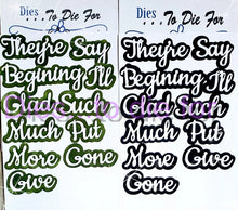 Load image into Gallery viewer, Dies ... to die for LLC metal cutting die -  Seasons add on 9 words