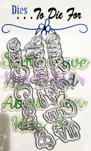 Load image into Gallery viewer, Dies ... to die for LLC metal cutting die - add ons #8 some gave seasons words with shadow