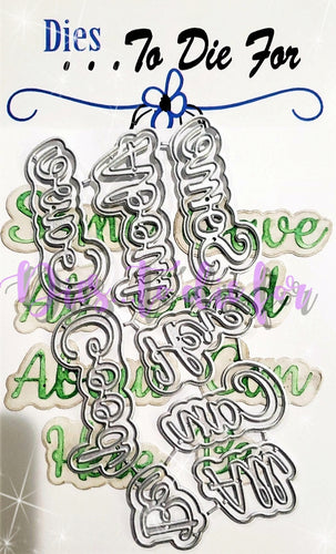 Dies ... to die for LLC metal cutting die - add ons #8 some gave seasons words with shadow