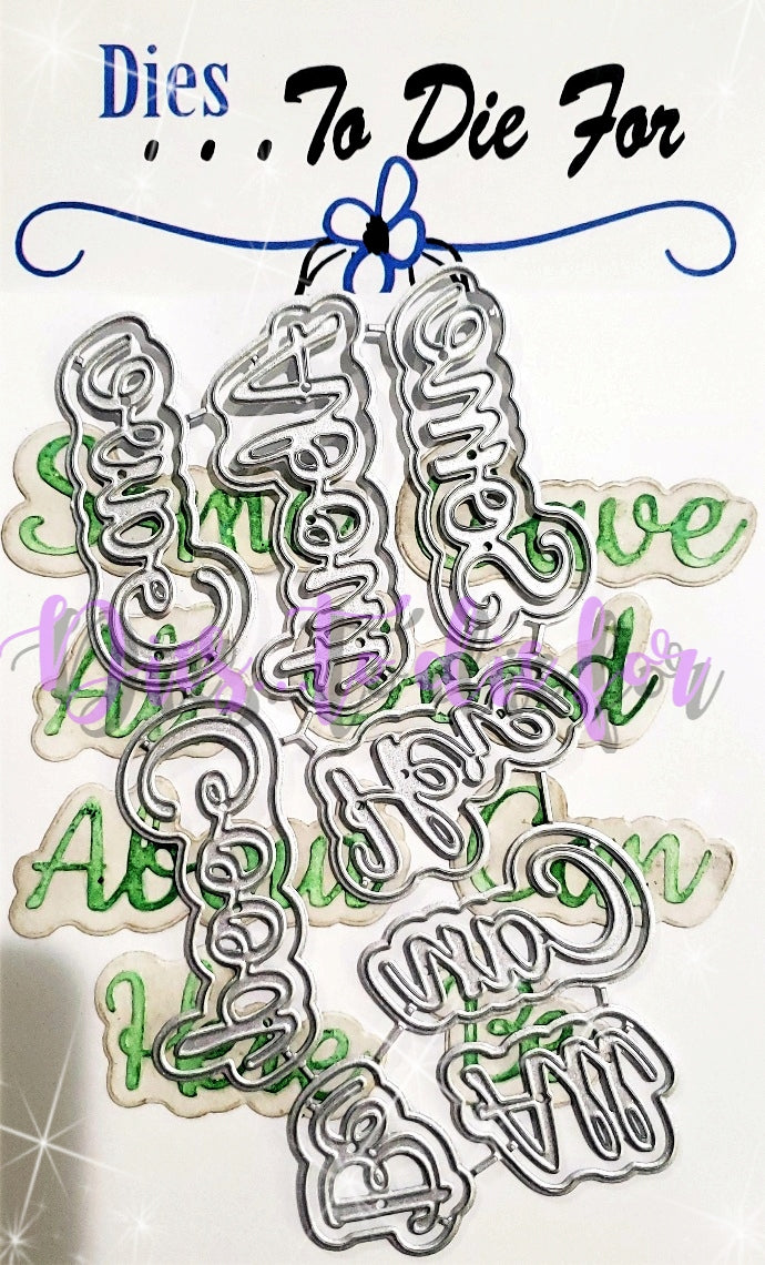 Dies ... to die for LLC metal cutting die - add ons #8 some gave seasons words with shadow