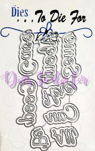 Dies ... to die for LLC metal cutting die - add ons #8 some gave seasons words with shadow