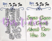 Load image into Gallery viewer, Dies ... to die for LLC metal cutting die - add ons #8 some gave seasons words with shadow