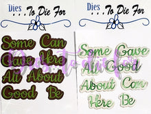 Load image into Gallery viewer, Dies ... to die for LLC metal cutting die - add ons #8 some gave seasons words with shadow