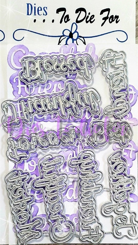 Dies ... to die for LLC metal cutting die - season add ons Thankful words with shadow