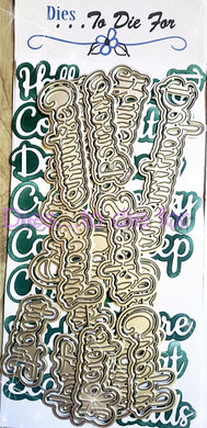 Dies ... to die for LLC metal cutting die - Seasons Halloween words with shadow