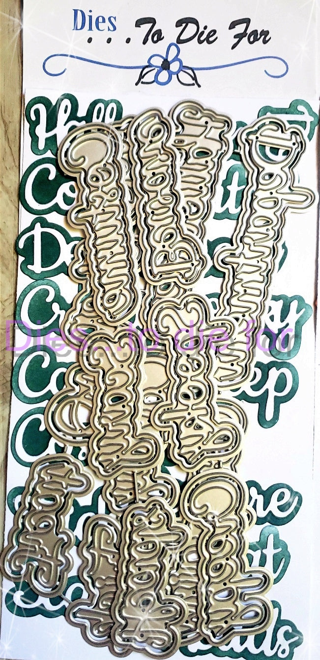 Dies ... to die for LLC metal cutting die - Seasons Halloween words with shadow