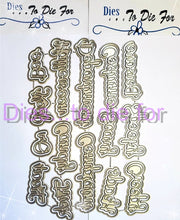 Load image into Gallery viewer, Dies ... to die for LLC metal cutting die - Seasons Halloween words with shadow