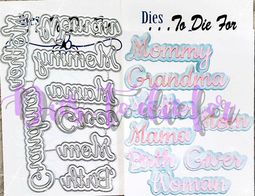 Dies ... to die for LLC metal cutting die - seasons Mom words with shadow