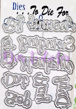 Load image into Gallery viewer, Dies ... to die for LLC metal cutting die - season playground words with shadow