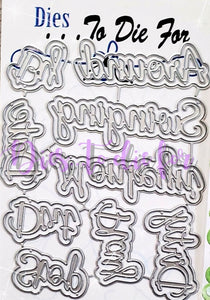 Dies ... to die for LLC metal cutting die - season playground words with shadow