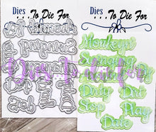 Load image into Gallery viewer, Dies ... to die for LLC metal cutting die - season playground words with shadow