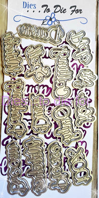 Dies ... to die for LLC metal cutting die - Seasons Witch words with shadow