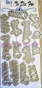 Dies ... to die for LLC metal cutting die - Seasons Witch words with shadow