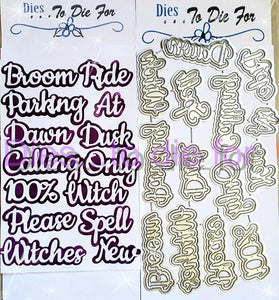 Dies ... to die for LLC metal cutting die - Seasons Witch words with shadow