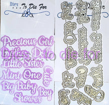Load image into Gallery viewer, Dies ... to die for LLC metal cutting die -  Seasons Baby words