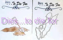 Load image into Gallery viewer, Dies ... to die for LLC metal cutting die - Shovel and dirt mounds