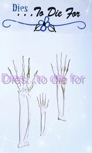 Load image into Gallery viewer, Dies ... to die for LLC metal cutting die - Skeleton arm and Hands - bones
