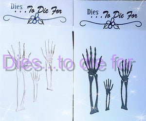 Dies ... to die for LLC metal cutting die - Skeleton arm and Hands - bones