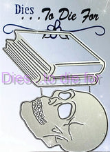 Load image into Gallery viewer, Dies ... to die for LLC metal cutting die - Skull and books