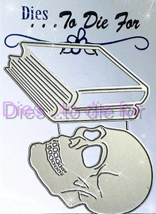 Dies ... to die for LLC metal cutting die - Skull and books