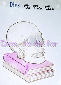 Dies ... to die for LLC metal cutting die - Skull and books