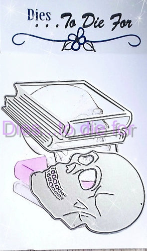 Dies ... to die for LLC metal cutting die - Skull and books